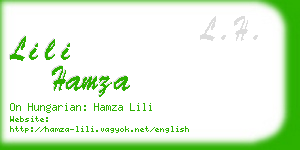 lili hamza business card